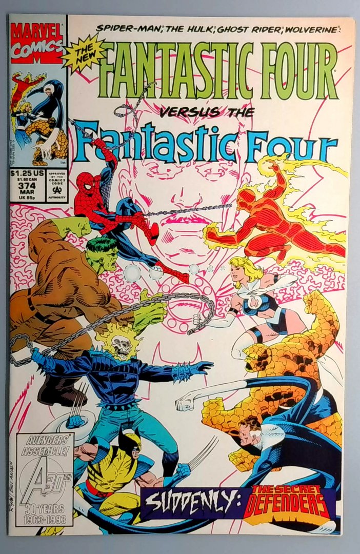 Fantastic Four #374 NM Wolverine Cover Marvel 1993