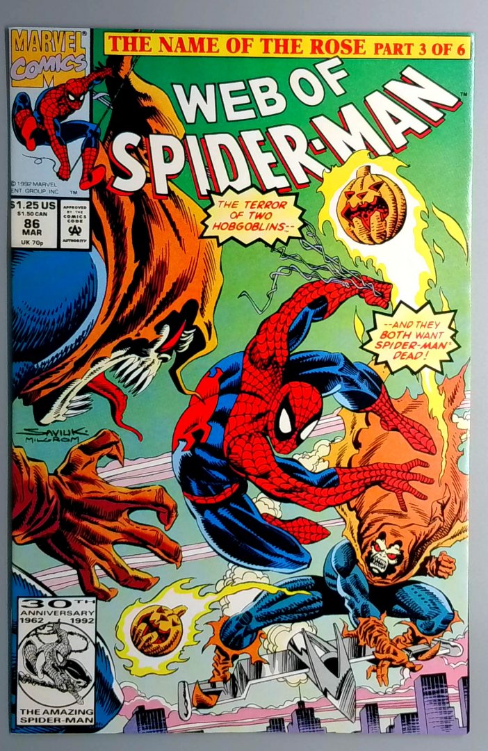 Web of Spider-Man #86 VF/NM MARVEL 1992