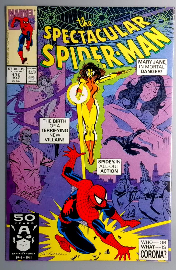 Spectacular Spider-Man #176 VF/NM 1st Appearance of Corona Marvel 1991