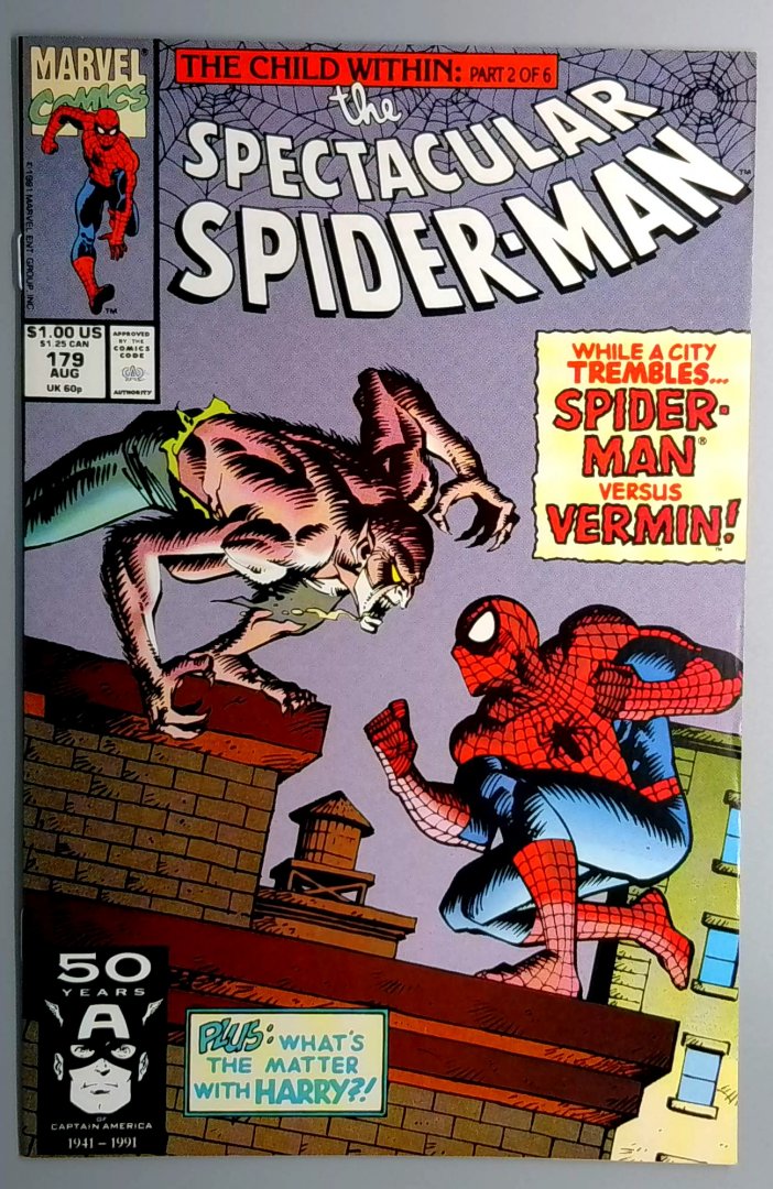 Spectacular Spider-Man #179 NM- Marvel 1991