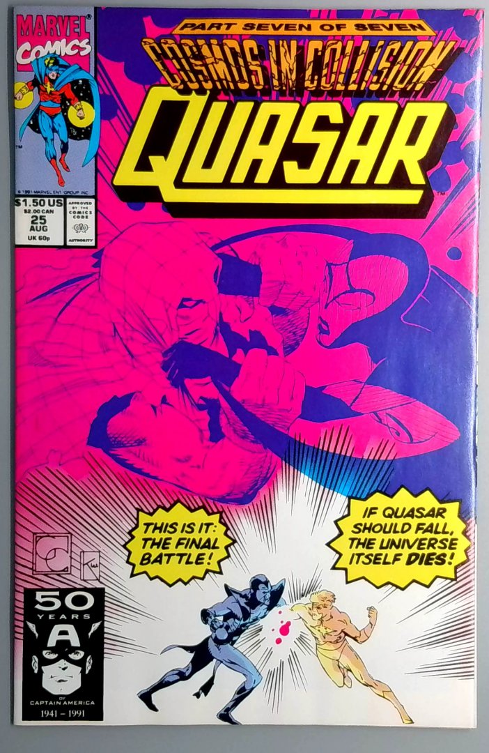 Quasar #25 Debut of New Quasar Suit Marvel 1991