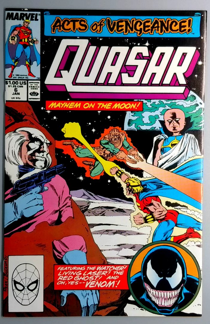 Quasar #6 VF First Appearance of Venom Outside of a Spider-Man Title Marvel 1990