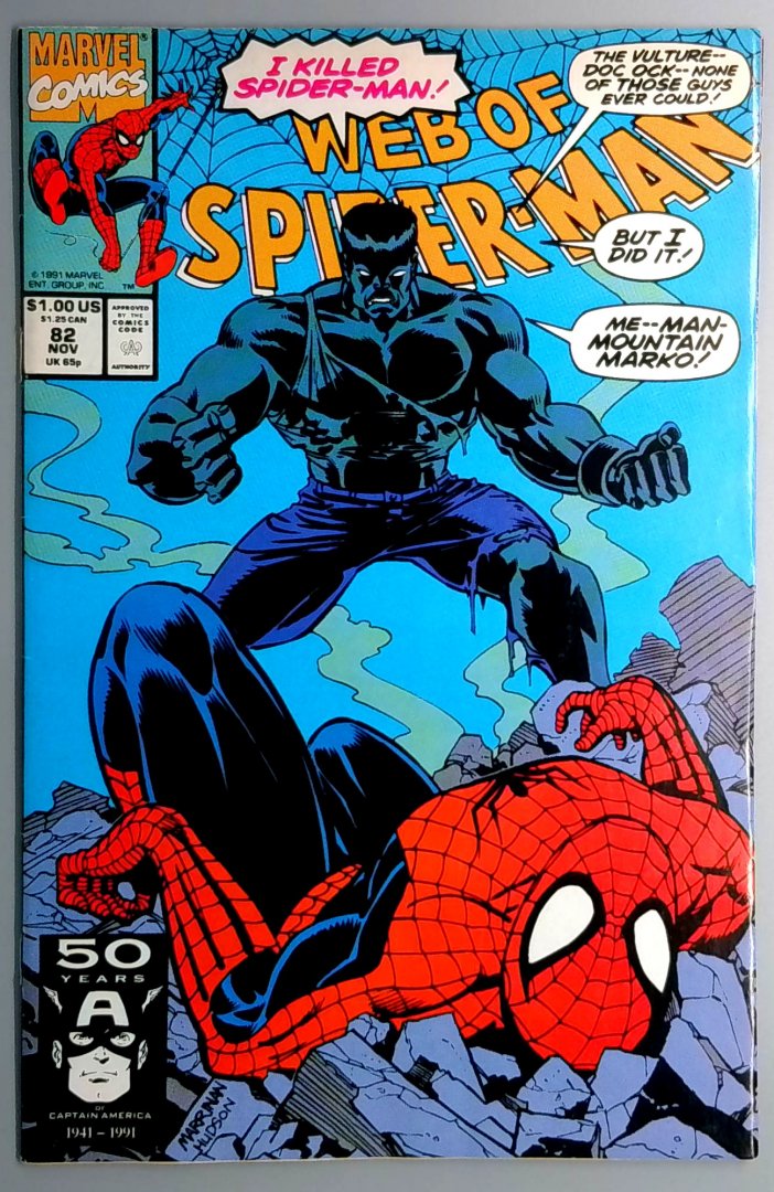 Web of Spider-Man #82 Direct Edition Marvel 1991