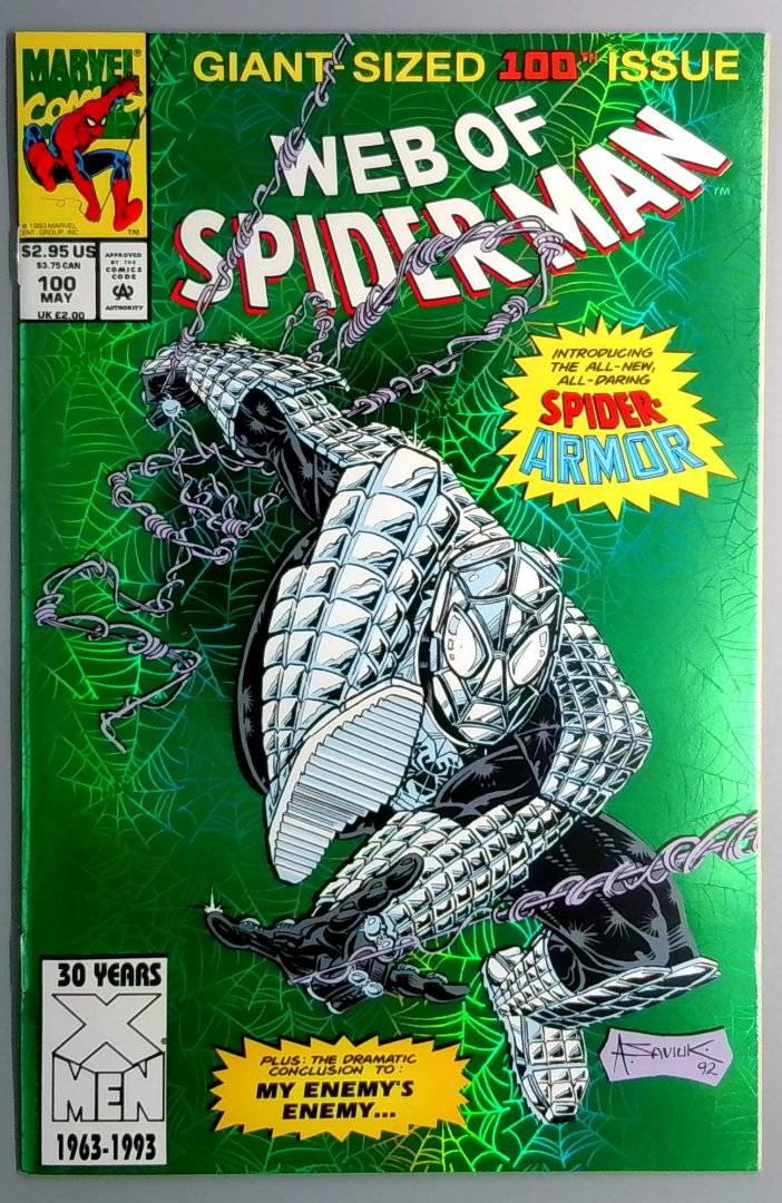 Web of Spider-Man #100 NM 1st Spider Armor - Marvel 1993