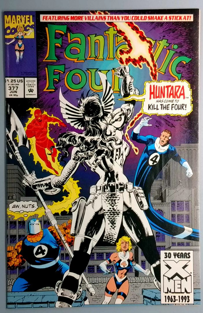 Fantastic Four #377 VF 1st Appearance of Huntara Marvel 1993