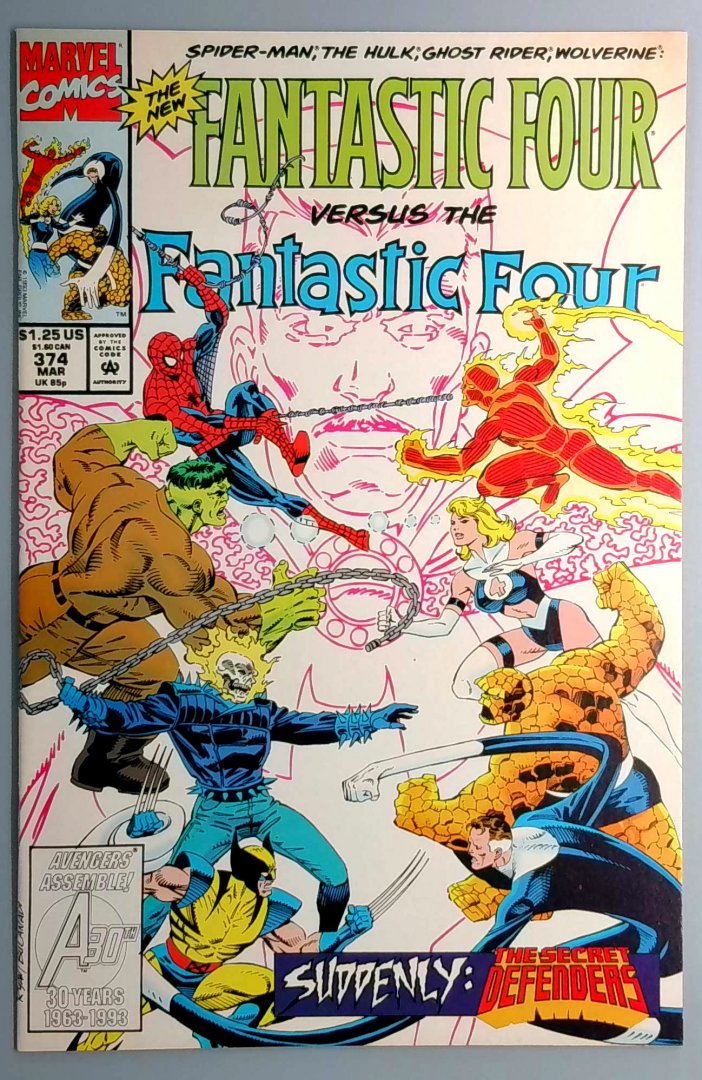 Fantastic Four #374 NM Wolverine Cover Marvel 1993