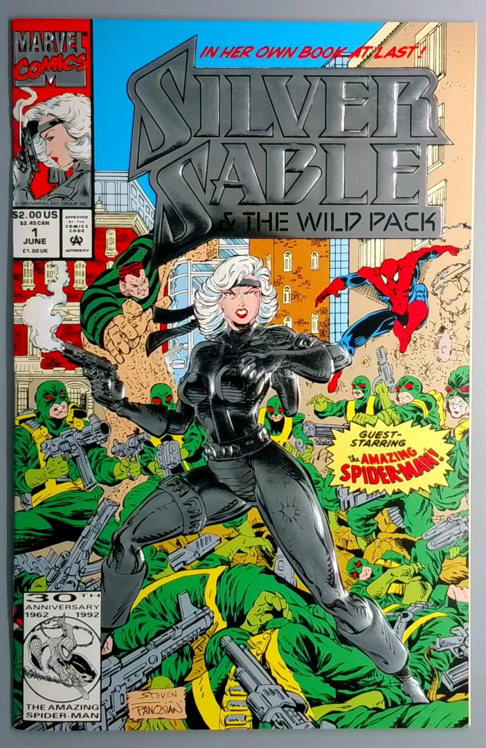 Silver Sable & the Wild Pack #1 NM Silver Cover Marvel 1992