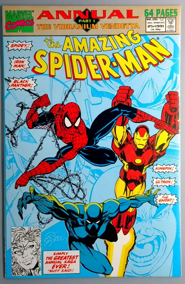 Amazing Spider-Man Annual #25 NM- Iron Man Marvel 1991
