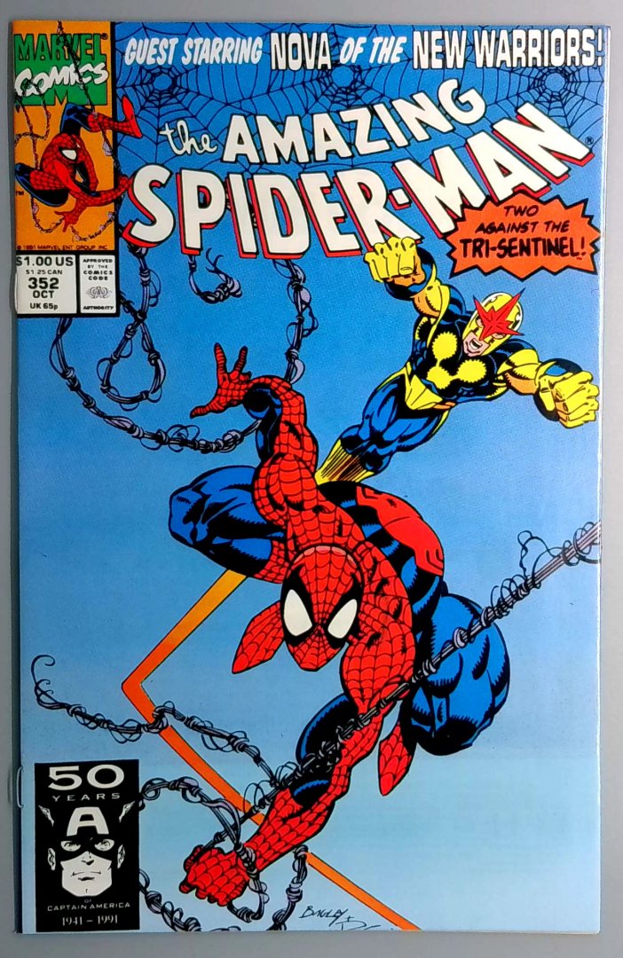 Amazing Spider-Man #352 VF+ 3rd Appearance of Tri-Sentinel MARVEL 1991