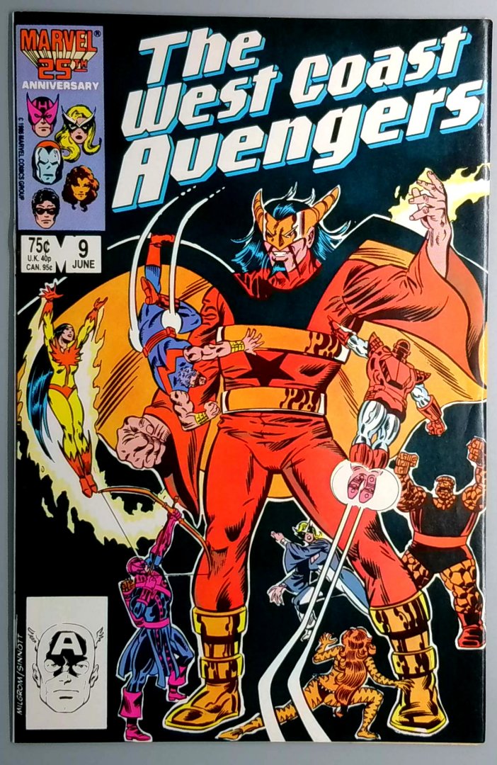 West Coast Avengers #9 VF+ the Thing ben Grimm Joins Team MARVEL 1985