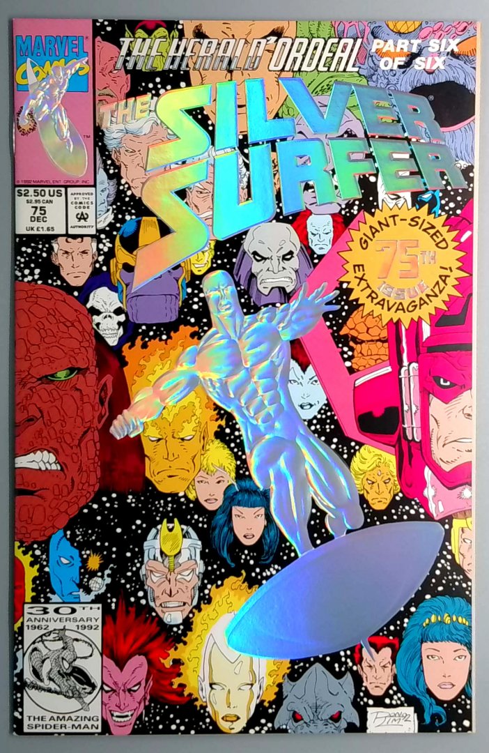 Silver Surfer #75 NM Holofoil Embossed Cover Marvel 1992
