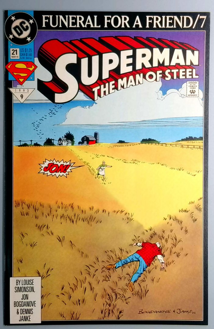 Superman: the Man of Steel #21 NM funeral for a Friend Part 7 DC 1993
