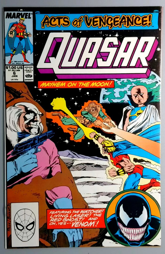 Quasar #6 NM First Venom Outside of a Spider-Man Title MARVEL 1990