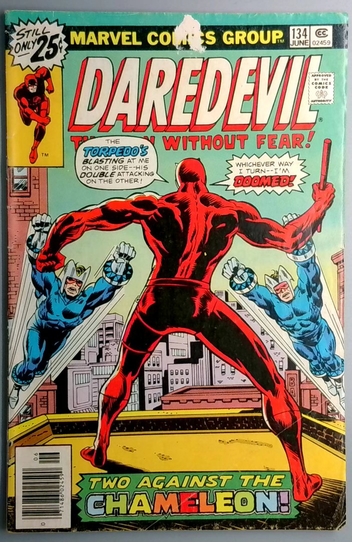 Daredevil #134 VG Chameleon Appearance Marvel 1976