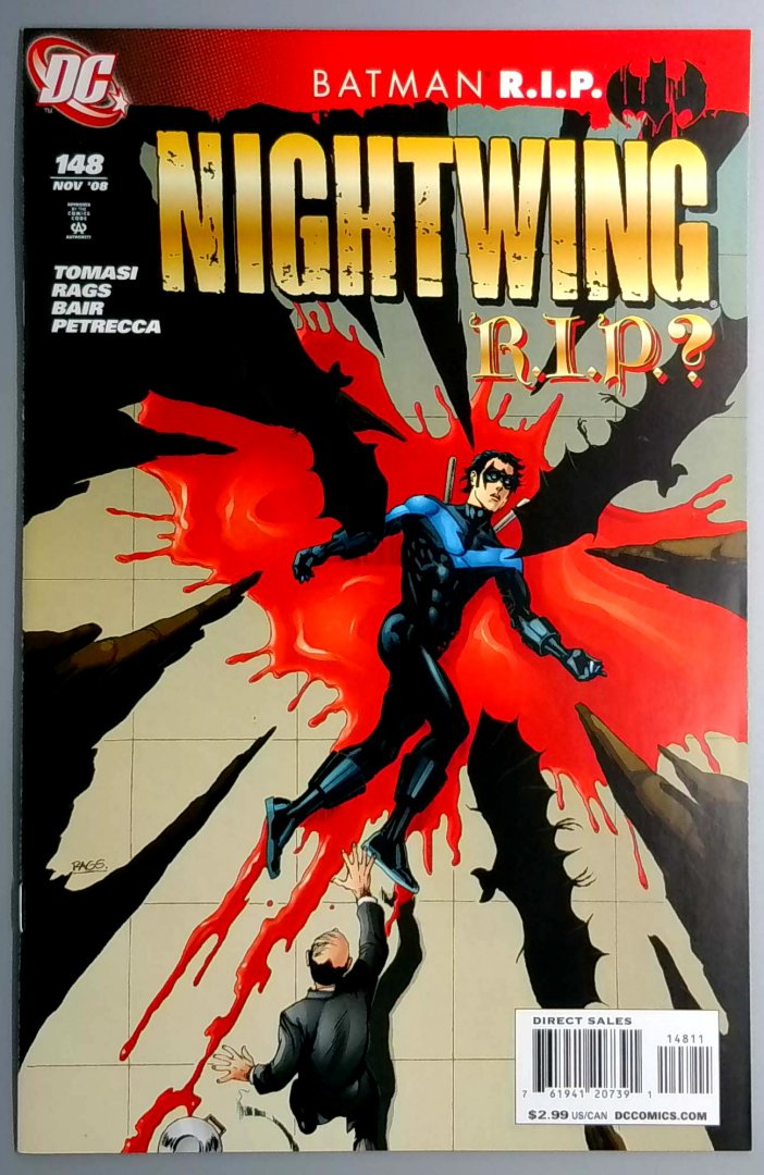 Nightwing #148 VF+ Batman R.I.P. DC 2008