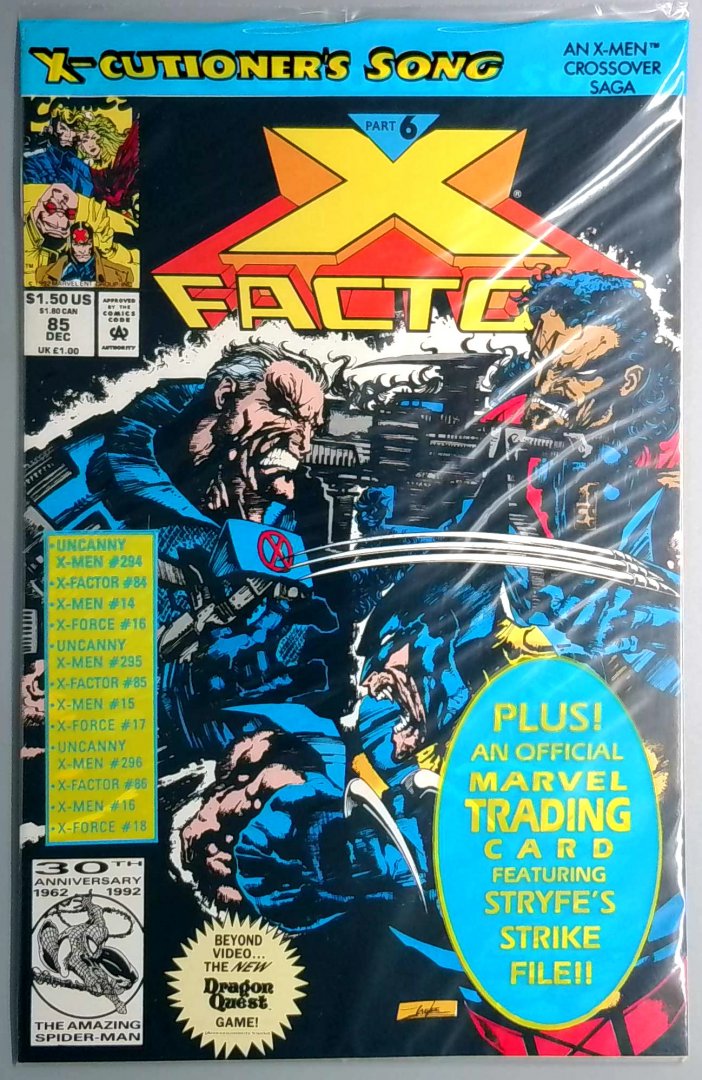 X-Factor #85 NM Polybagged with Havok and Polaris Card. X-Cutioners Song