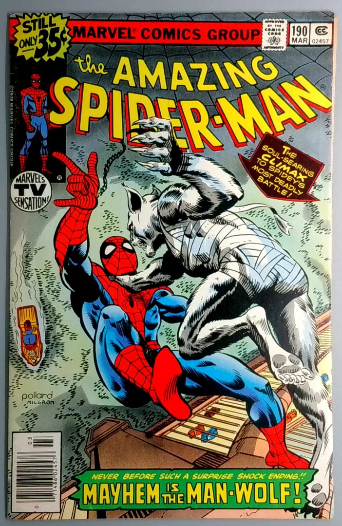 Amazing Spider-Man #190 VF Man-Wolf Appearance Marvel 1979