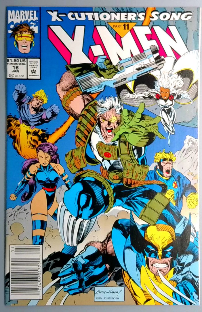 X-Men #16 VF Newsstand Edition MARVEL 1992