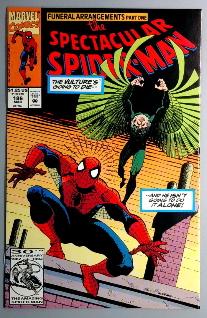 Spectacular Spider-Man #186 VF+ Marvel 1992