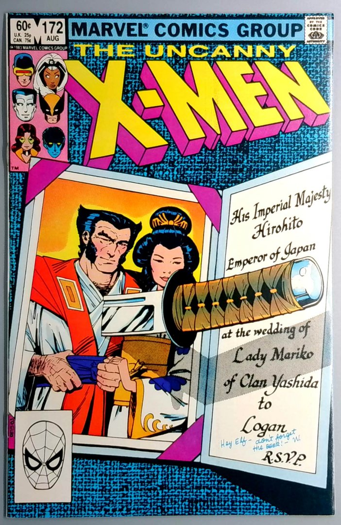 Uncanny X-Men #172 NM- Wolverine Wedding Marvel 1983