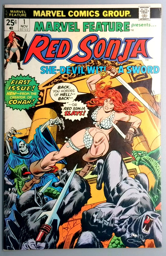 Marvel Feature #1 FN- Red Sonja in Featured Title Marvel 1975