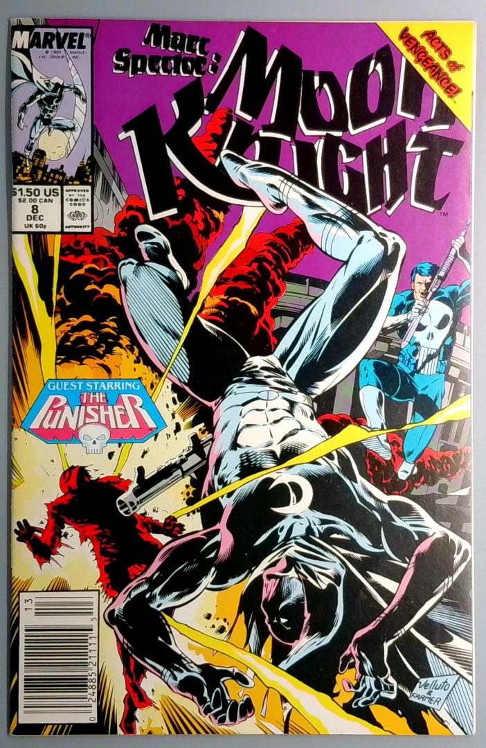 Marc Spector: Moon Knight #8 NM- Newsstand, Marvel 1989
