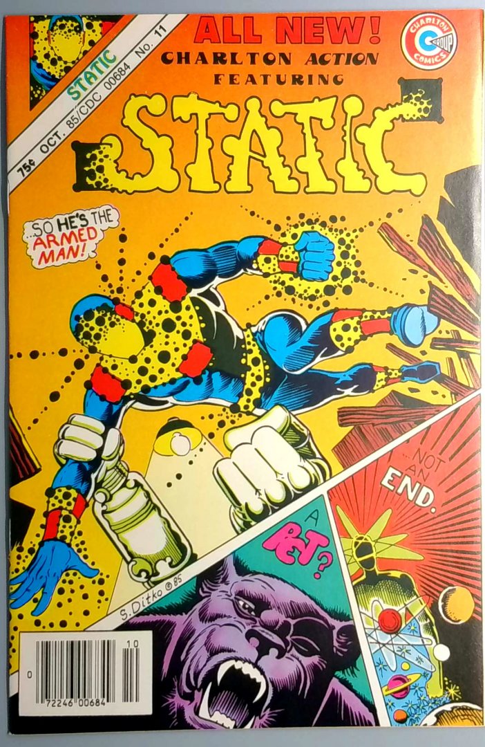 Charlton Action #11 VF+ Cover and Art by Steve Ditko/low Print Run Charlton 1985