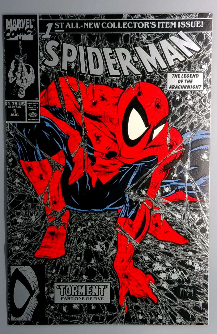 Spider-Man #1 VF Silver Cover Marvel 1990