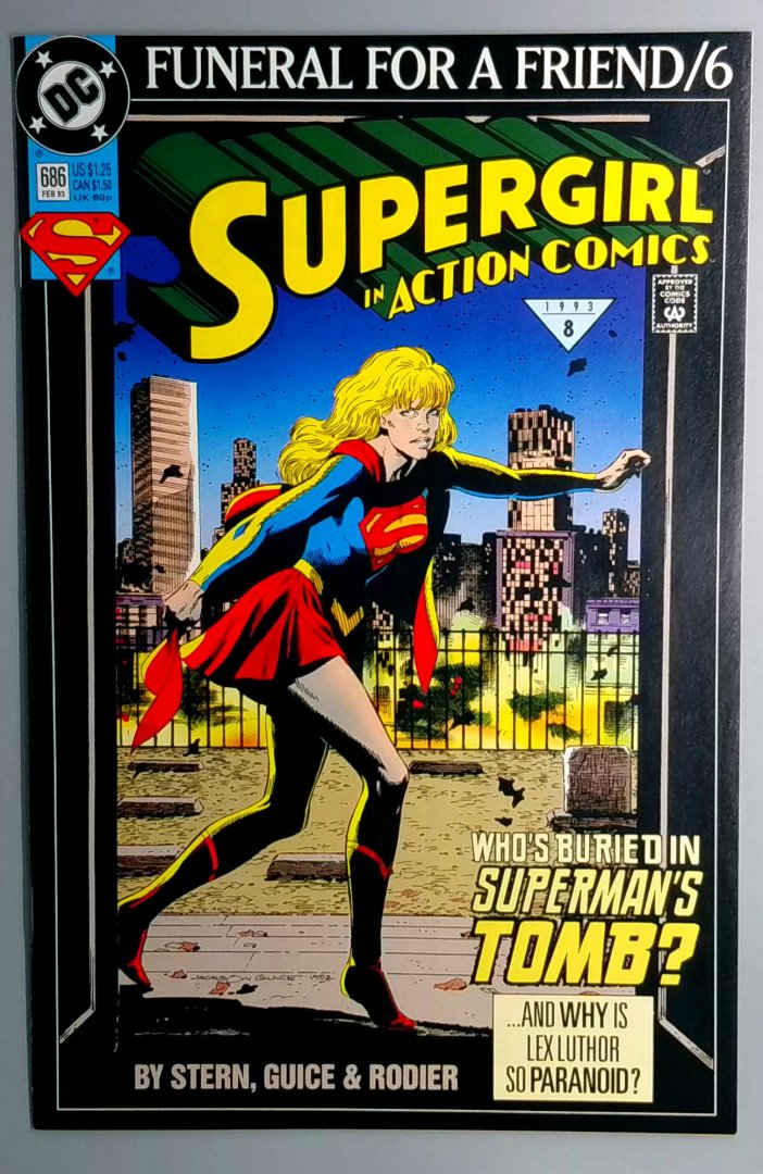 Action Comics #686 NM- funeral for a Friend Part 6 DC 1993
