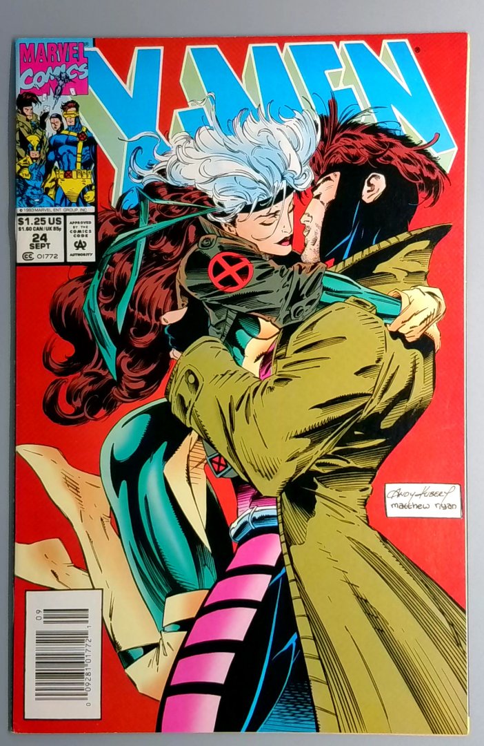 X-Men #24 Classic Rogue Gambit Kiss Cover Direct Edition Marvel 1993