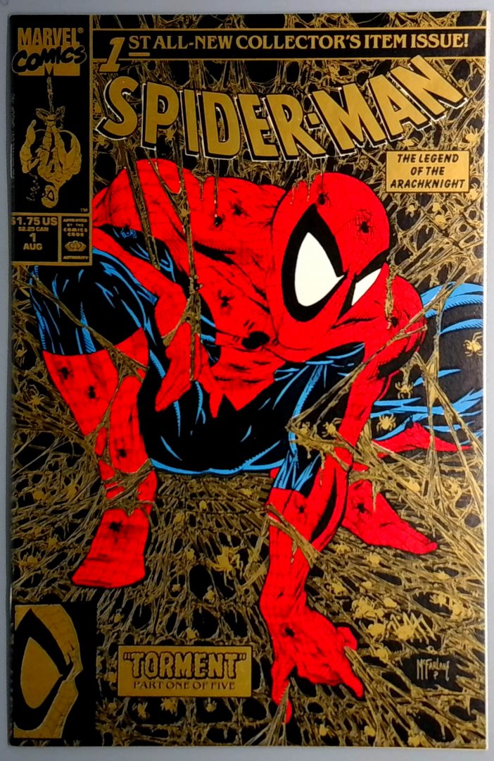 Spider-Man #1 NM 2nd Gold Second Print Variant Marvel 1990