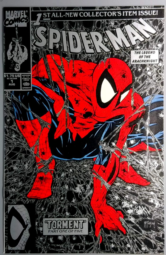 Spider-Man #1 NM- Silver Variant Marvel 1990