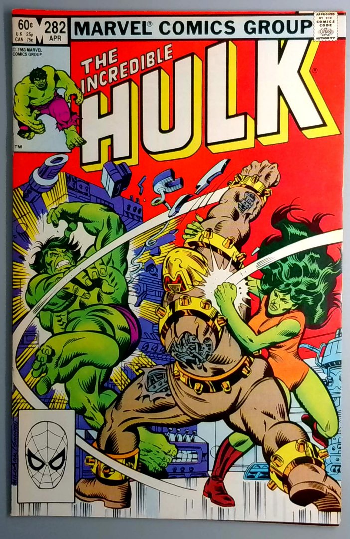 Incredible Hulk #282 VF/NM 1st Hulk and She-Hulk Team-Up Marvel 1983