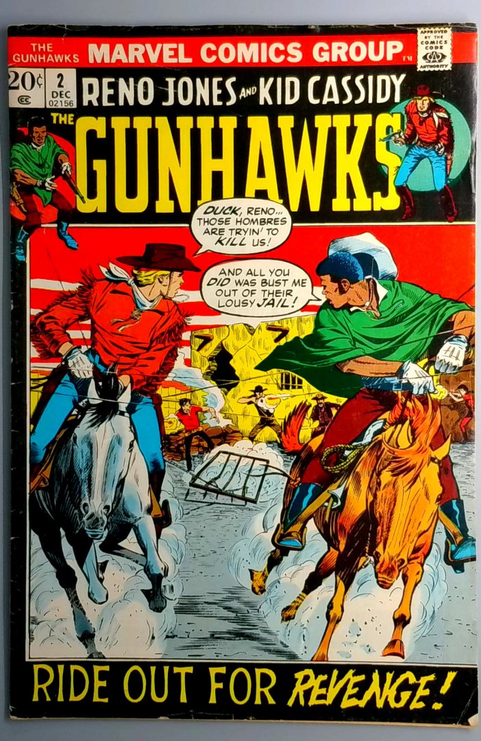 Gunhawks #2 VG/FN Marvel 1973
