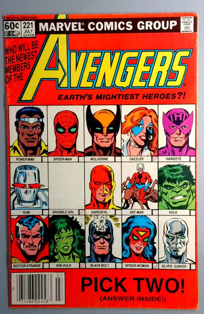 Avengers #221 FN Newsstand Edition Marvel 1982