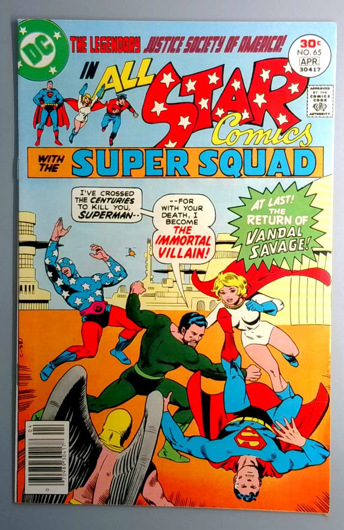 All Star Comics #65 FN Vandal Savage Appearance DC 1977