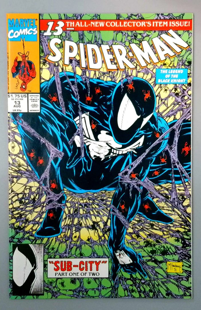 Spider-Man #13 Black Costume Returns NM- Marvel 1991