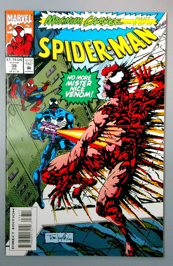 Spider-Man #36 NM Maximum Carnage Part 8 of 14 Marvel 1993