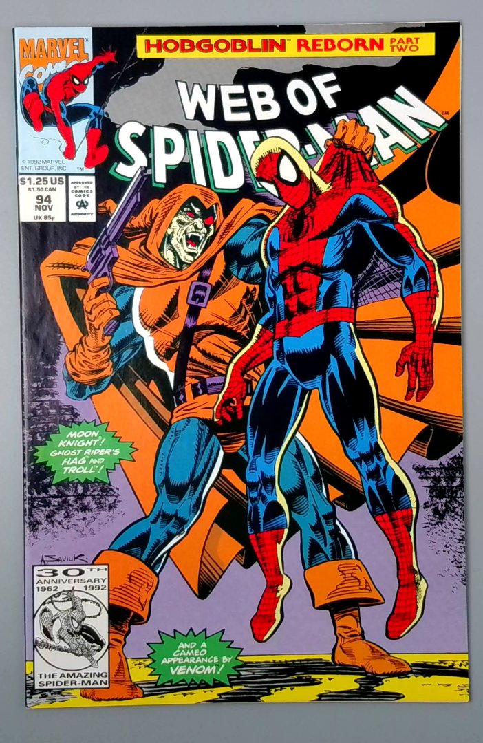 Web of Spider-Man #94 VF Hobgoblin Marvel 1992