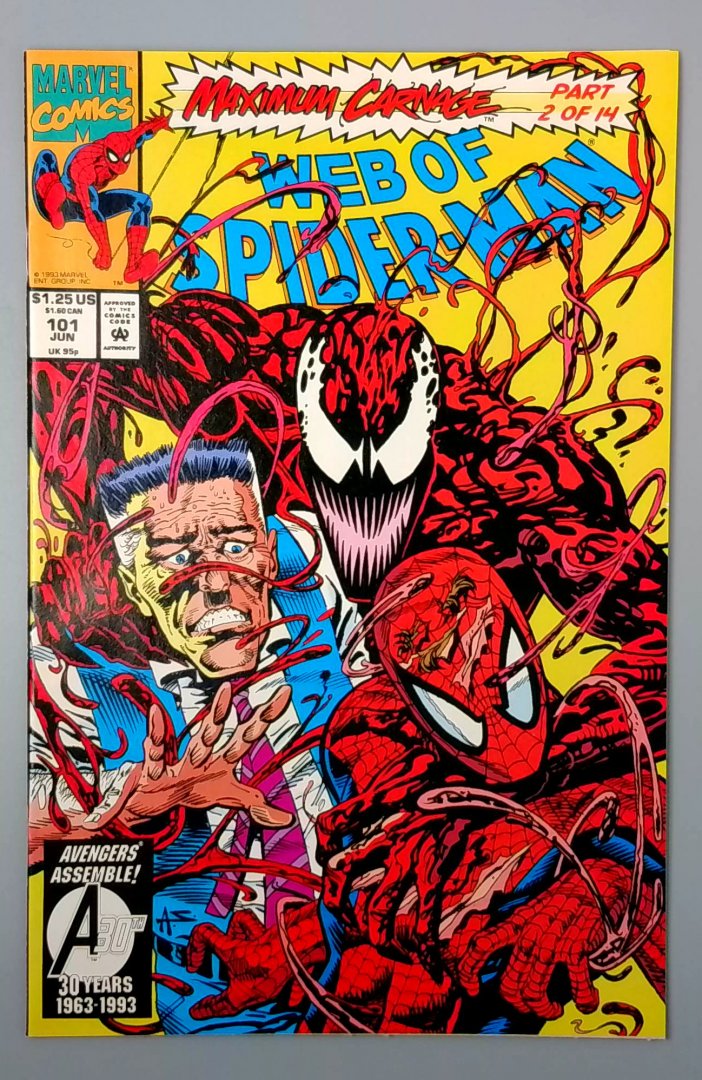 Web of Spider-Man #101 NM Maximum Carnage Part 2 of 14 Marvel 1993