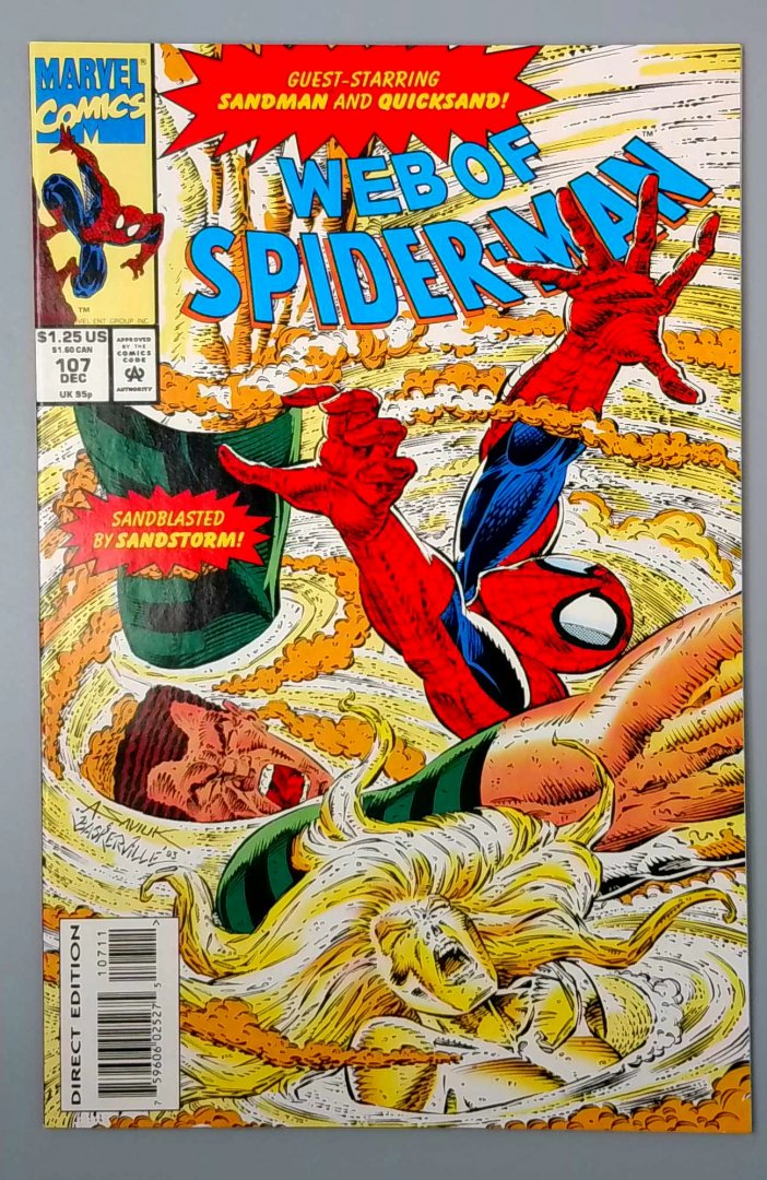 Web of Spider-Man #107 1st Appearance of Sandstorm VF Marvel 1993