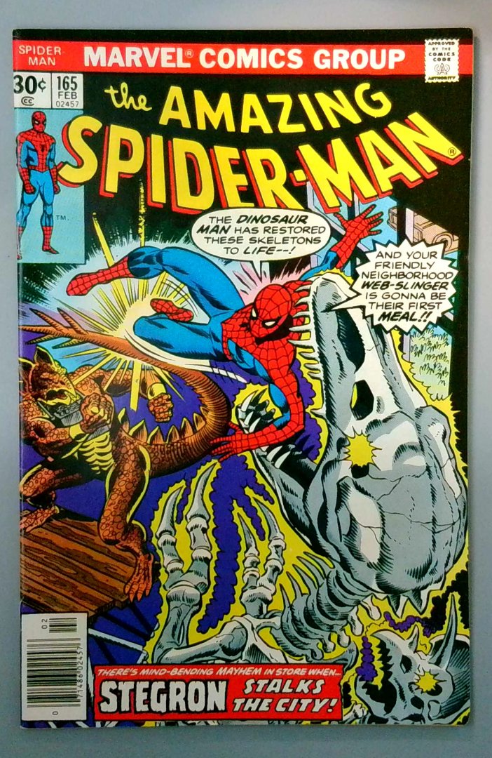 Amazing Spider-Man #165 VF Stegron Appearance Marvel 1977
