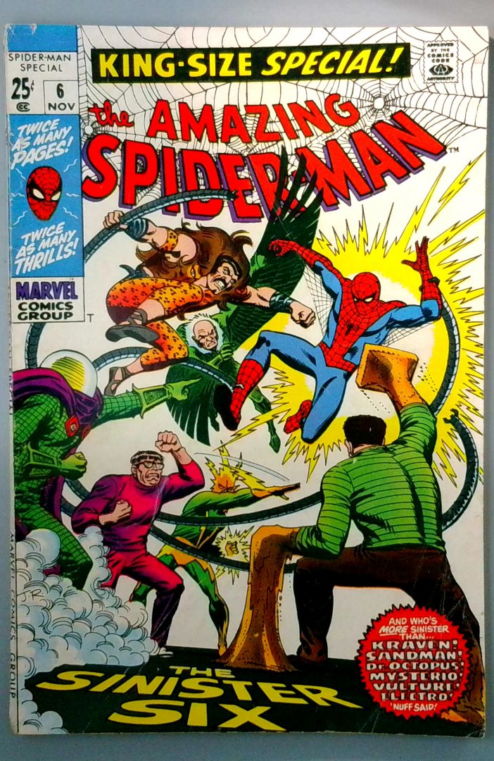Amazing Spider-Man Annual #6 VG+ Sinister Six Appearance Marvel 1969