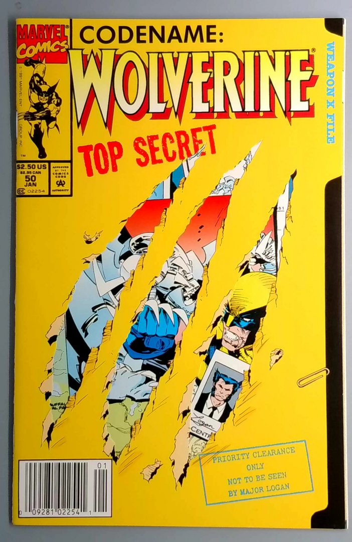 Wolverine #50 VF/NM Origin Retold Newsstand Edition Marvel 1992
