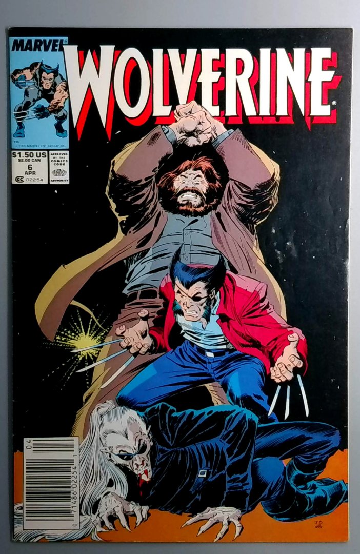 Wolverine #6 Back Cover Features Todd Mcfarlane Wolverine Pin-Up MARVEL 1989