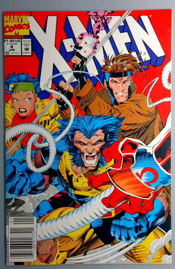 X-Men #4 NM- 1st Omega Red, Newsstand Edition Marvel 1992
