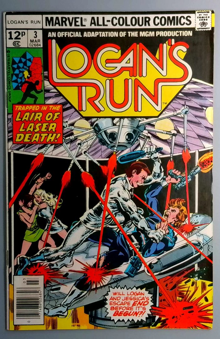 Logan's Run #3 FN UK Pence Marvel - Copper Age