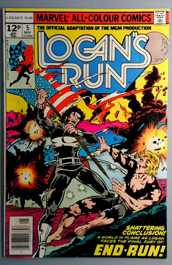 Logan's Run #5 FN/VF UK Pence MARVEL 1976