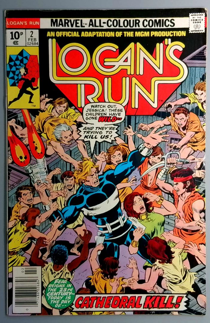 Logan's Run #2 -FN+ UK Pence Marvel 1976
