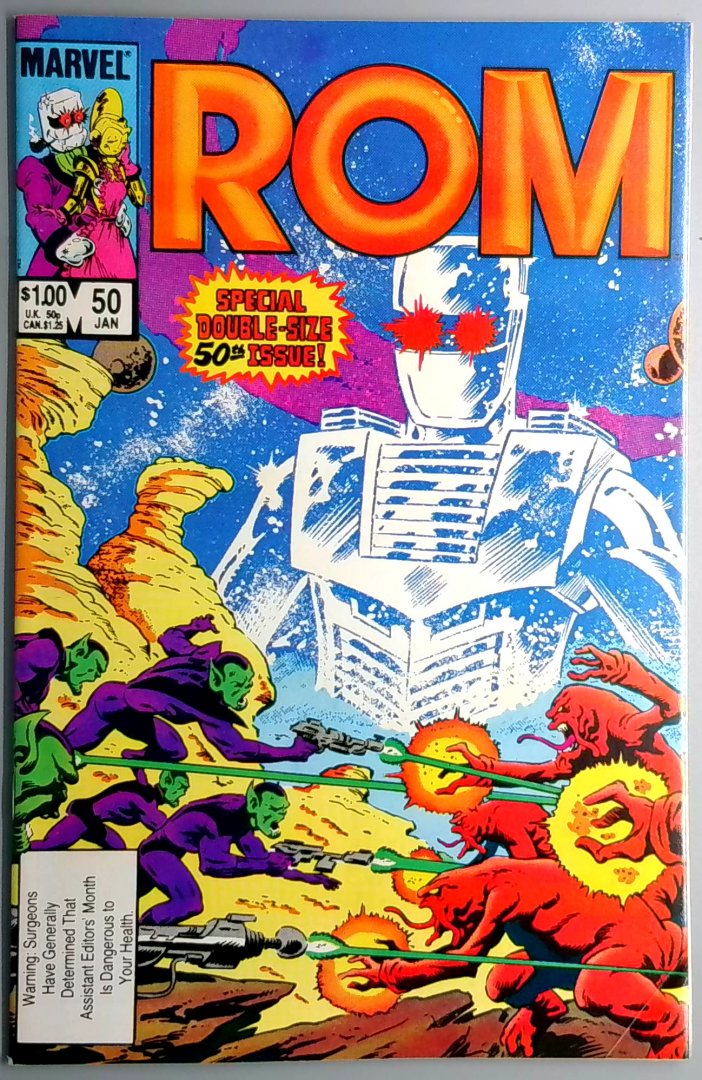 Rom #50 NM Death of Torpedo Iii brock Jones Marvel 1984